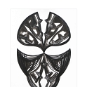 MASKS - charcoal 90 x 112 cm.